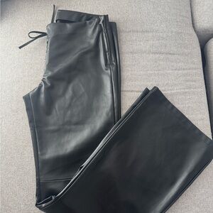Zara Black Leather-Style Pants